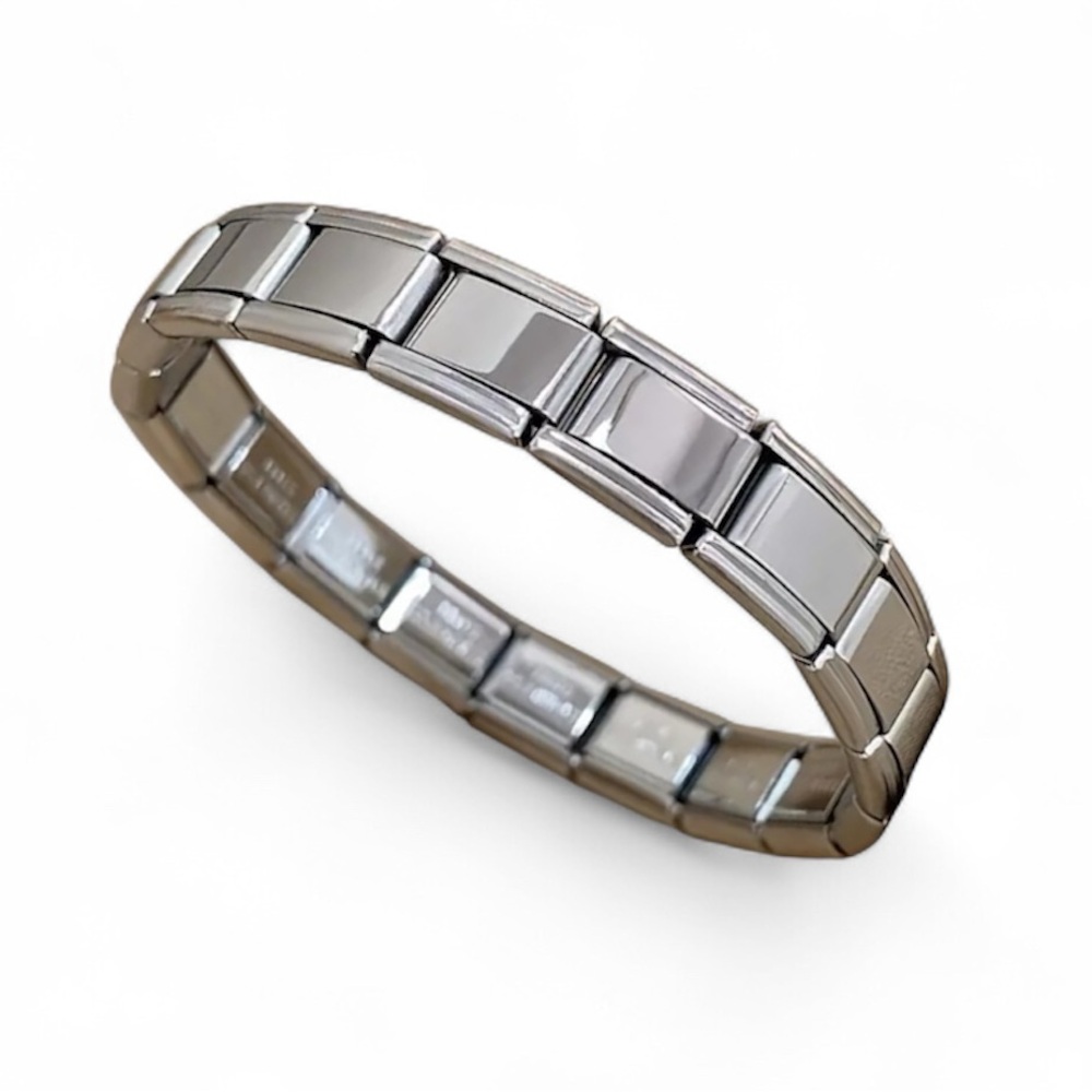 Stainless Steel Blank Italian Charms Starter Bracelet